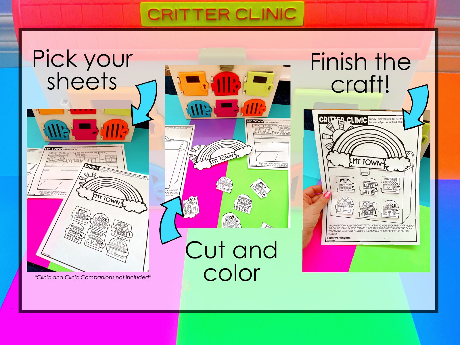 Critter Clinic Craft Sheets for speech therapy preview page 1