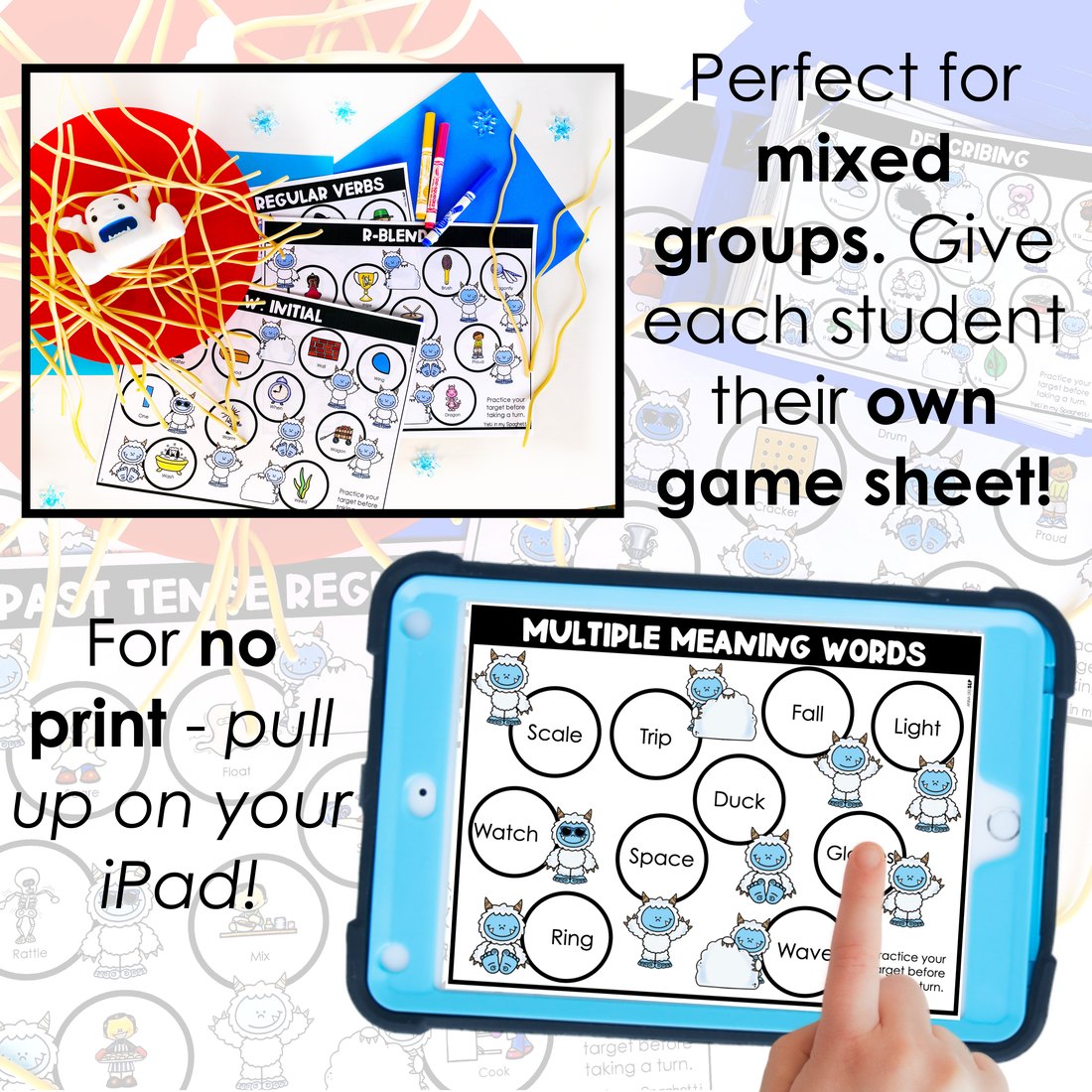 Yeti in my Spaghetti game companion for speech therapy – image 3