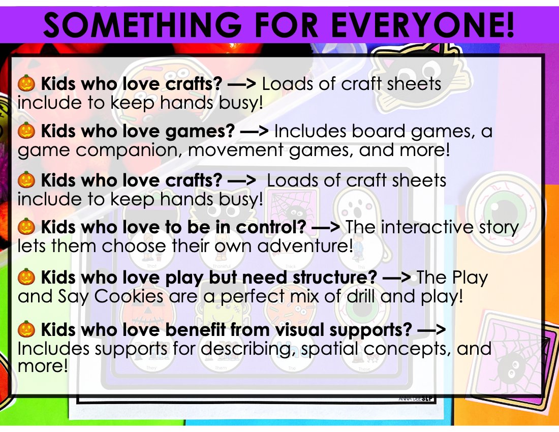 Halloween Activities Bundle for speech therapy preview page 3