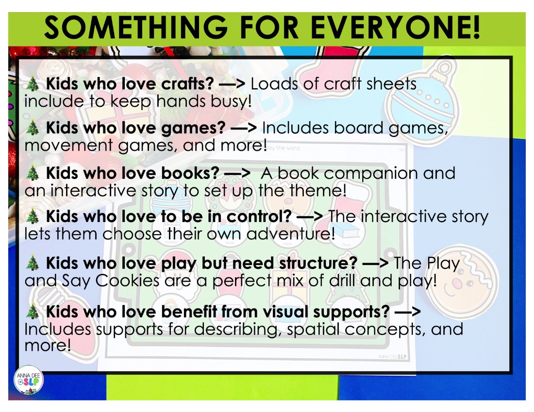 Christmas Activities Bundle for speech therapy preview page 3