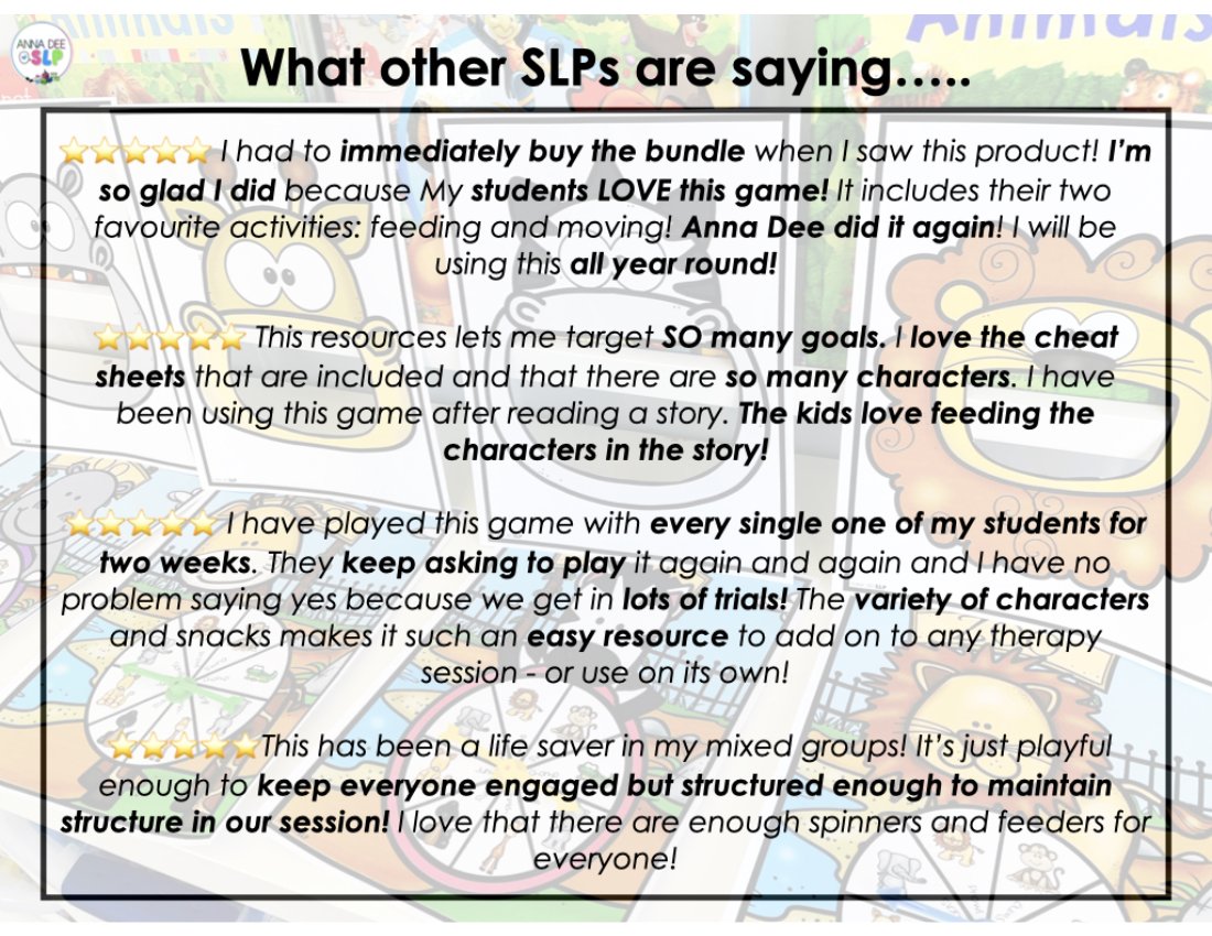 Zoo Interactive Feeding Game for speech therapy preview page 7