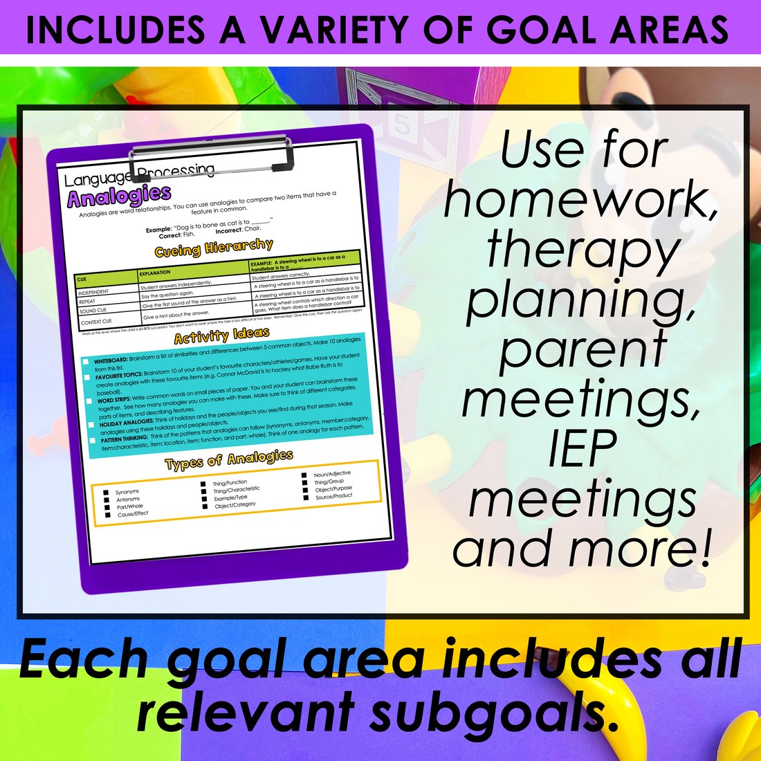 Play Based Handouts Bundle for speech therapy – image 3