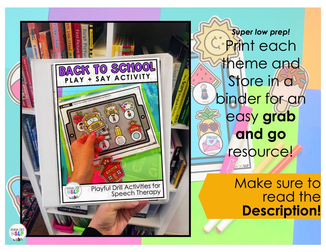 Summer say and play activity for speech therapy preview page 8