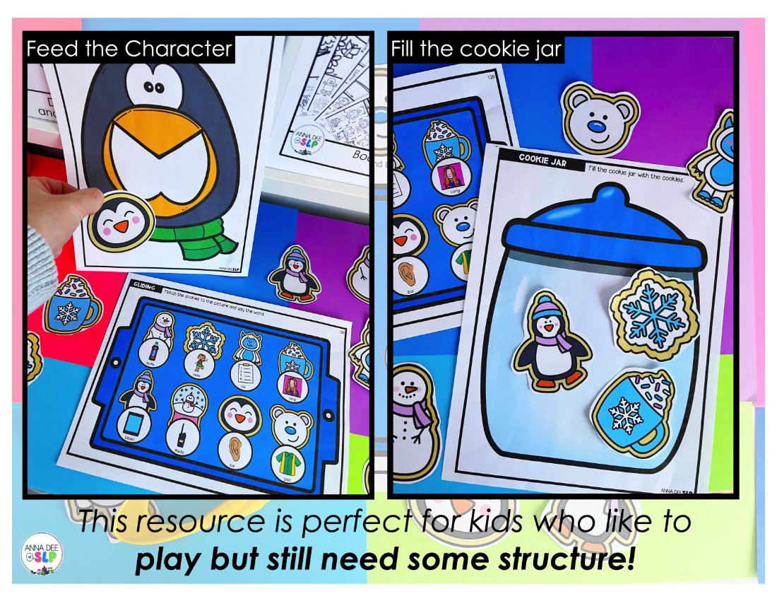 Winter say and play activity for speech therapy preview page 6