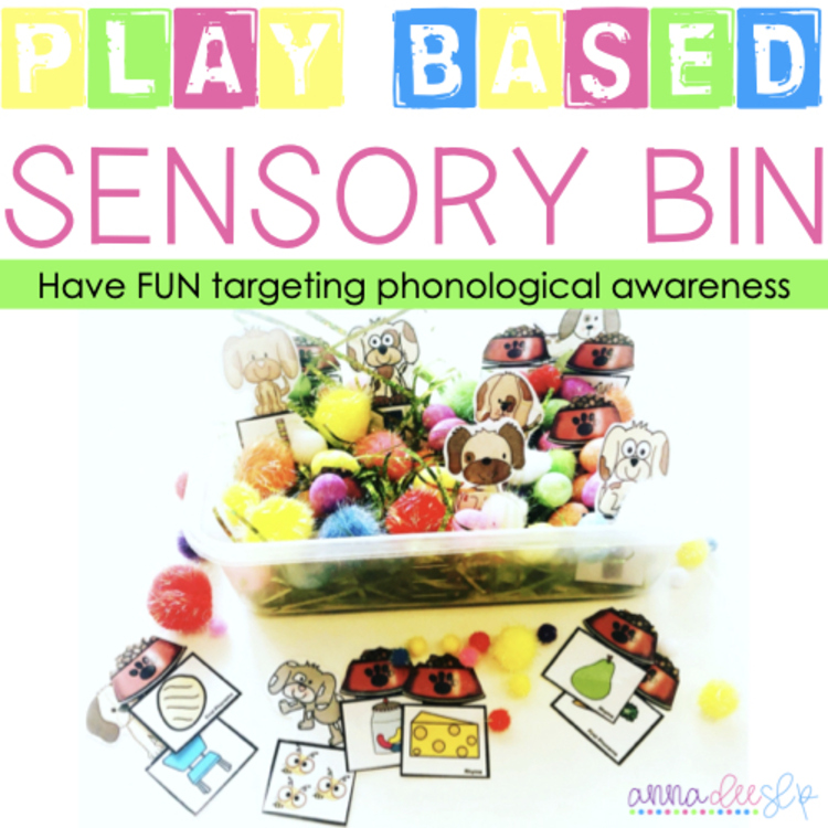 Pet Phonological Awareness Sensory Bin for speech therapy