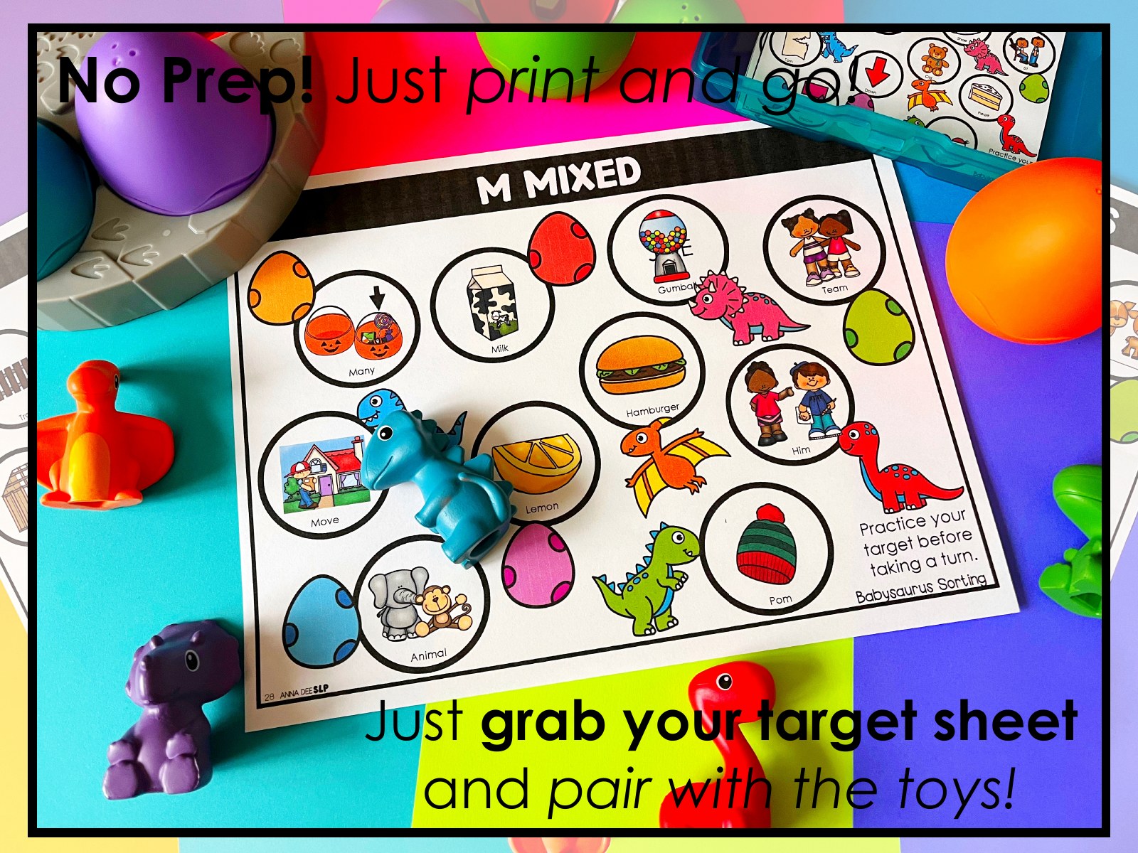 Babysaurs Sorting Toy Companion for speech therapy preview page 2