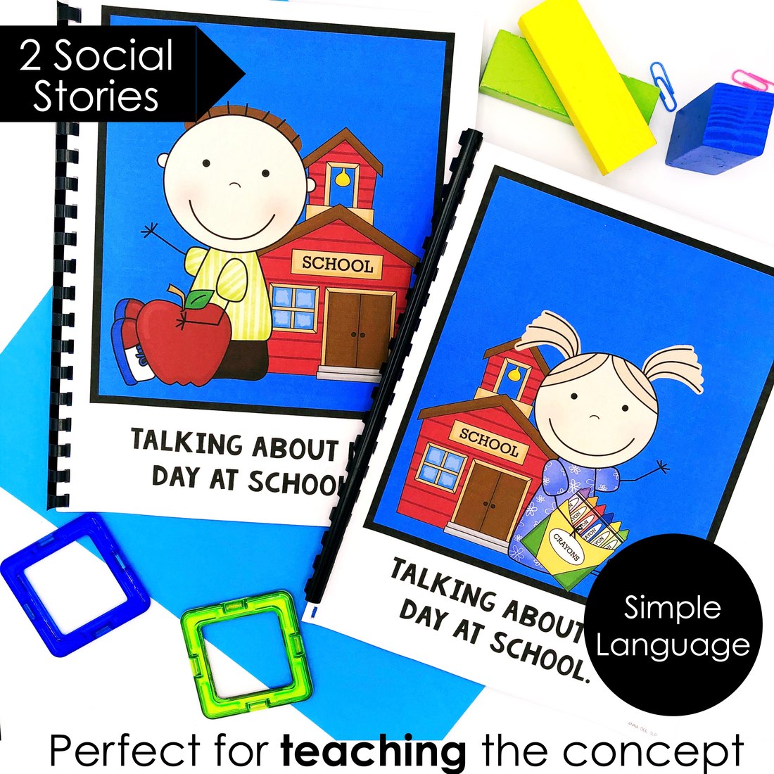 Back to School Communication Log and Social Story for speech therapy – image 2