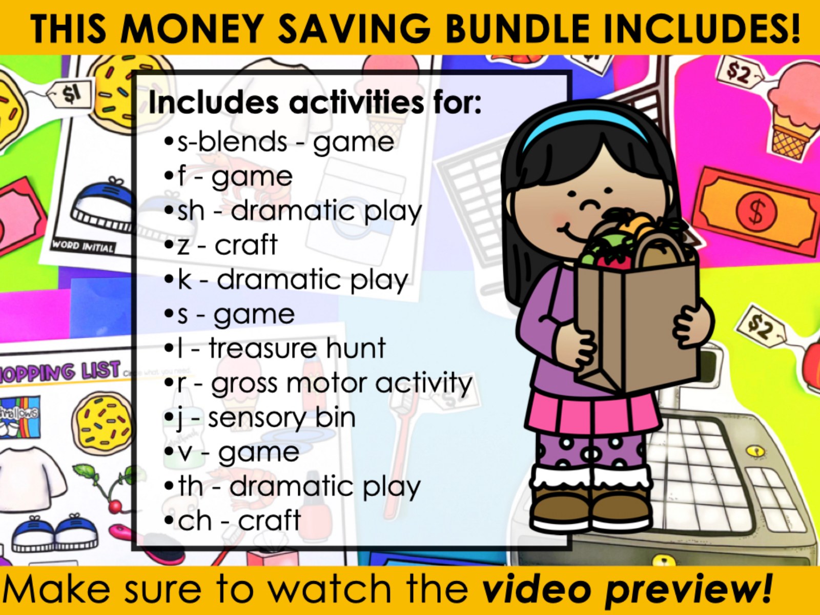 Play Based Articulation Activities Bundle for speech therapy preview page 7