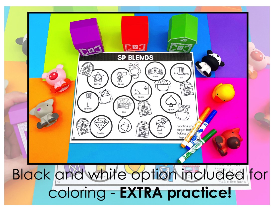 Peek a Boo Barns Toy Companion for speech therapy preview page 5