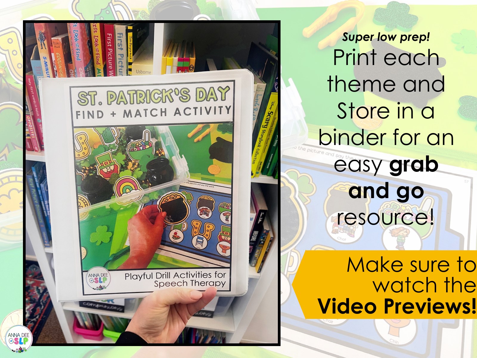 St. Patrick's Day say and play activity for speech therapy preview page 7