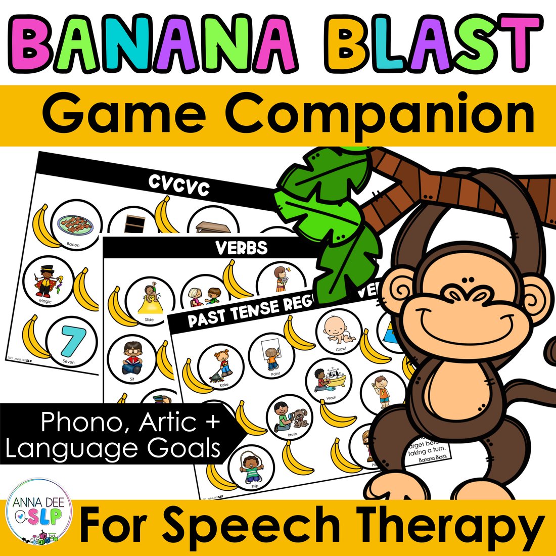 Banana Blast game companion for speech therapy