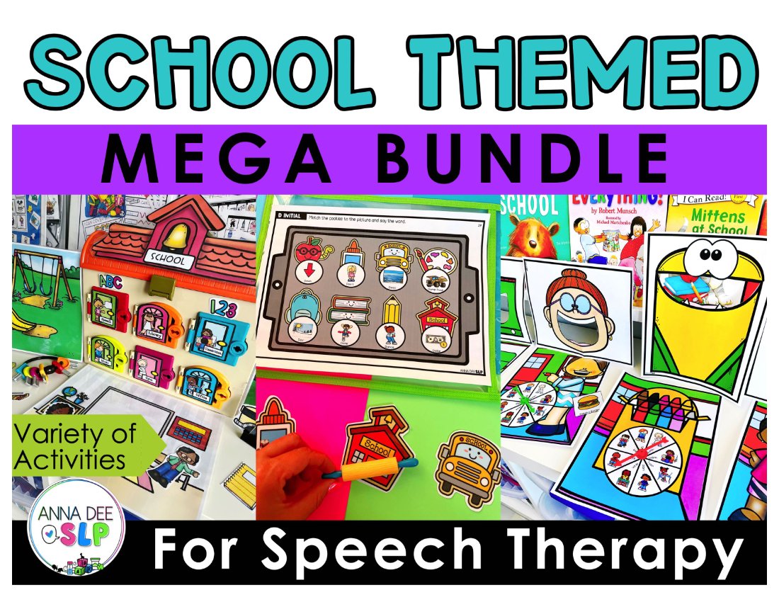 Back to School Bundle for speech therapy preview page 1