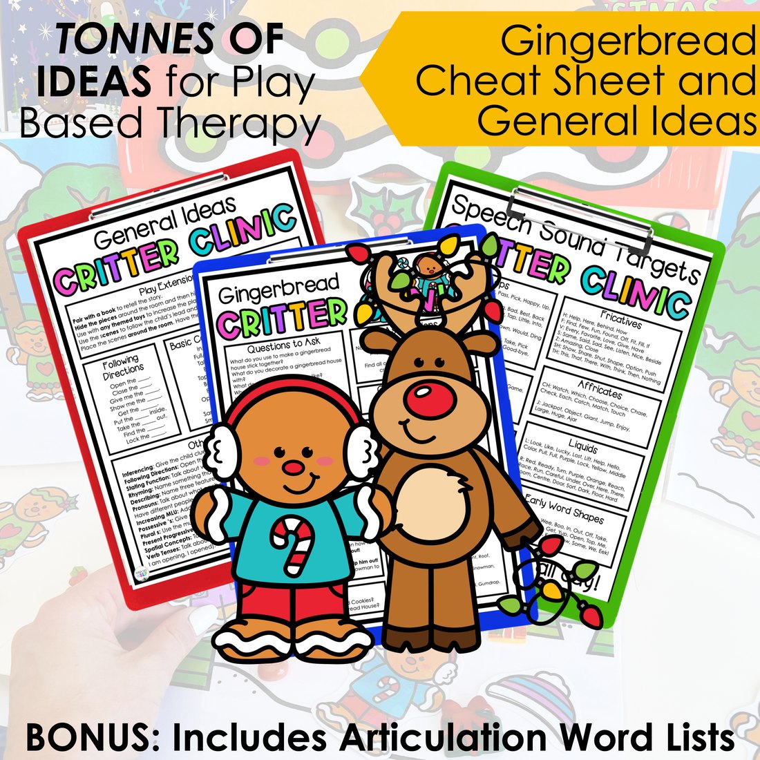Gingerbread Critter Clinic speech therapy toy companion – image 4