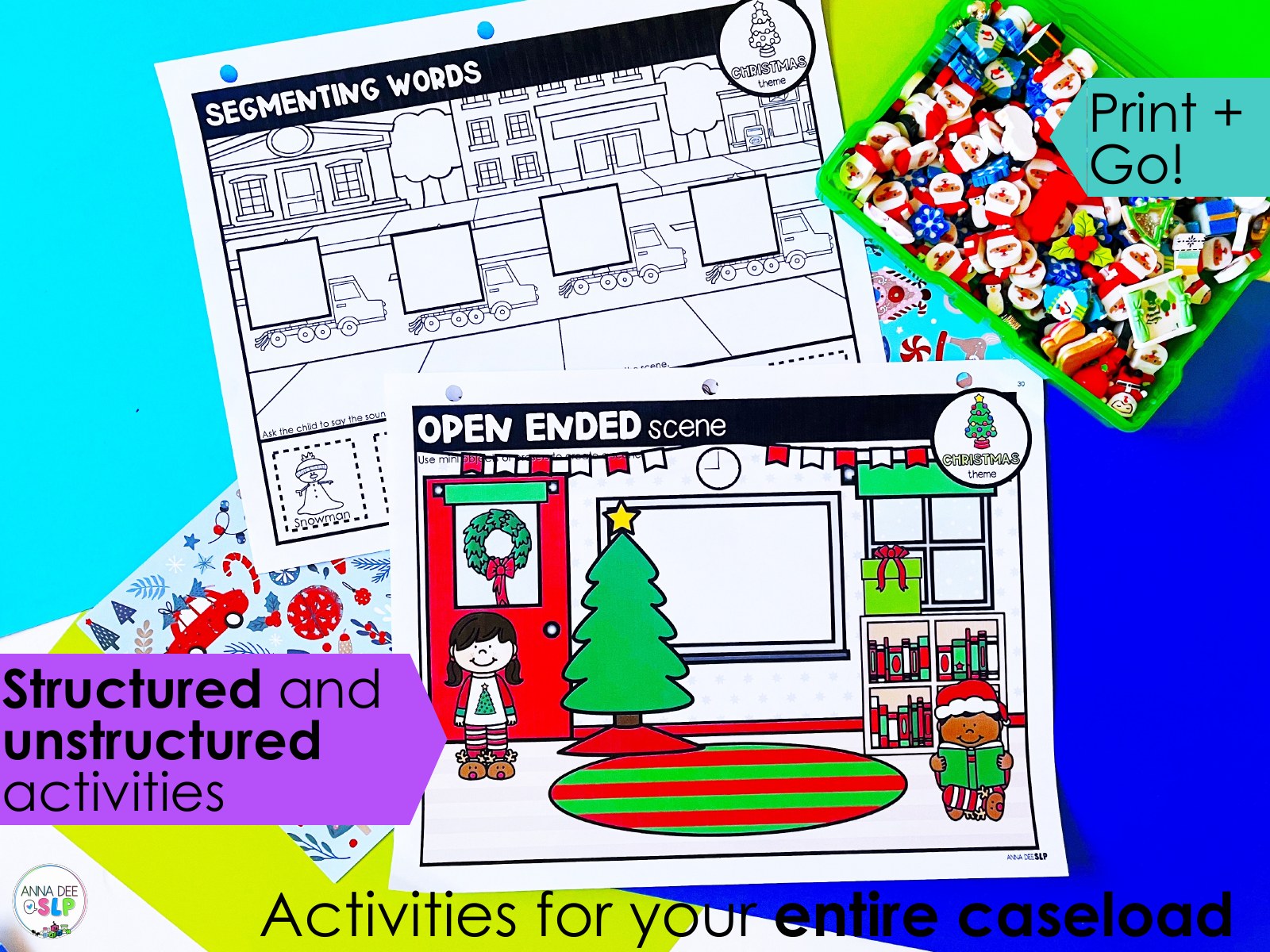 Christmas Activities and Worksheets for speech therapy preview page 2