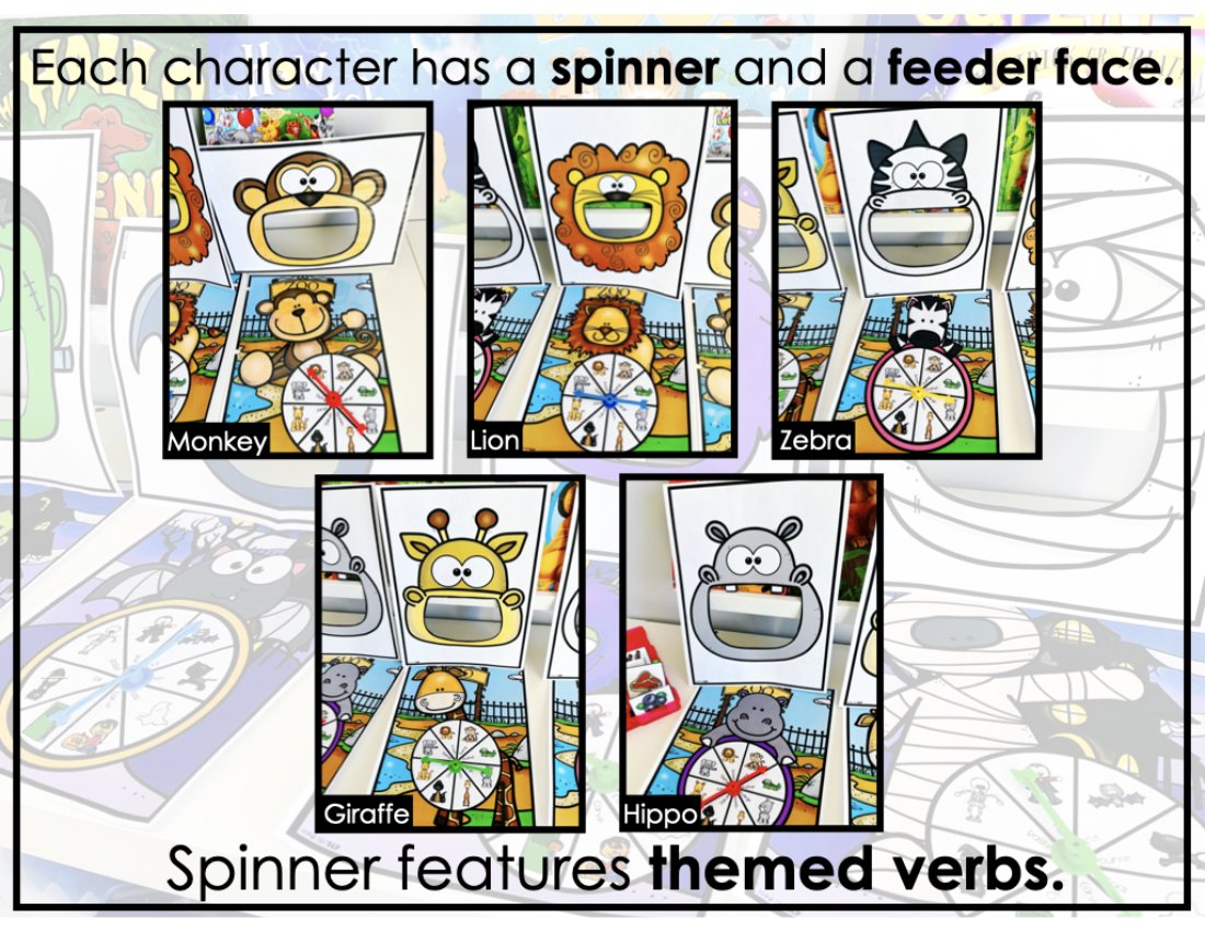 Halloween Interactive Feeding Game for speech therapy preview page 5