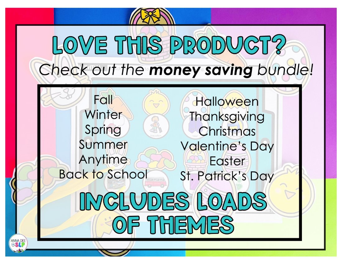 Easter say and play activity for speech therapy preview page 9