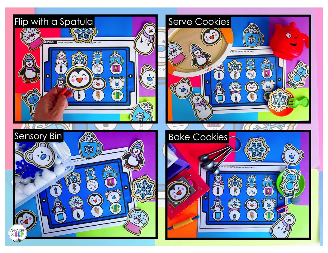 Winter say and play activity for speech therapy preview page 3
