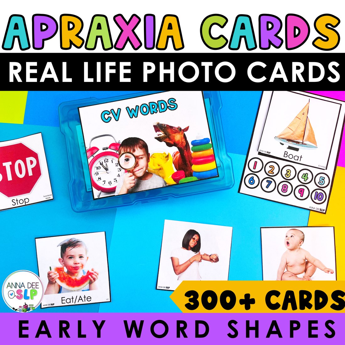 Apraxia Word List and Photo Drill Cards for speech therapy