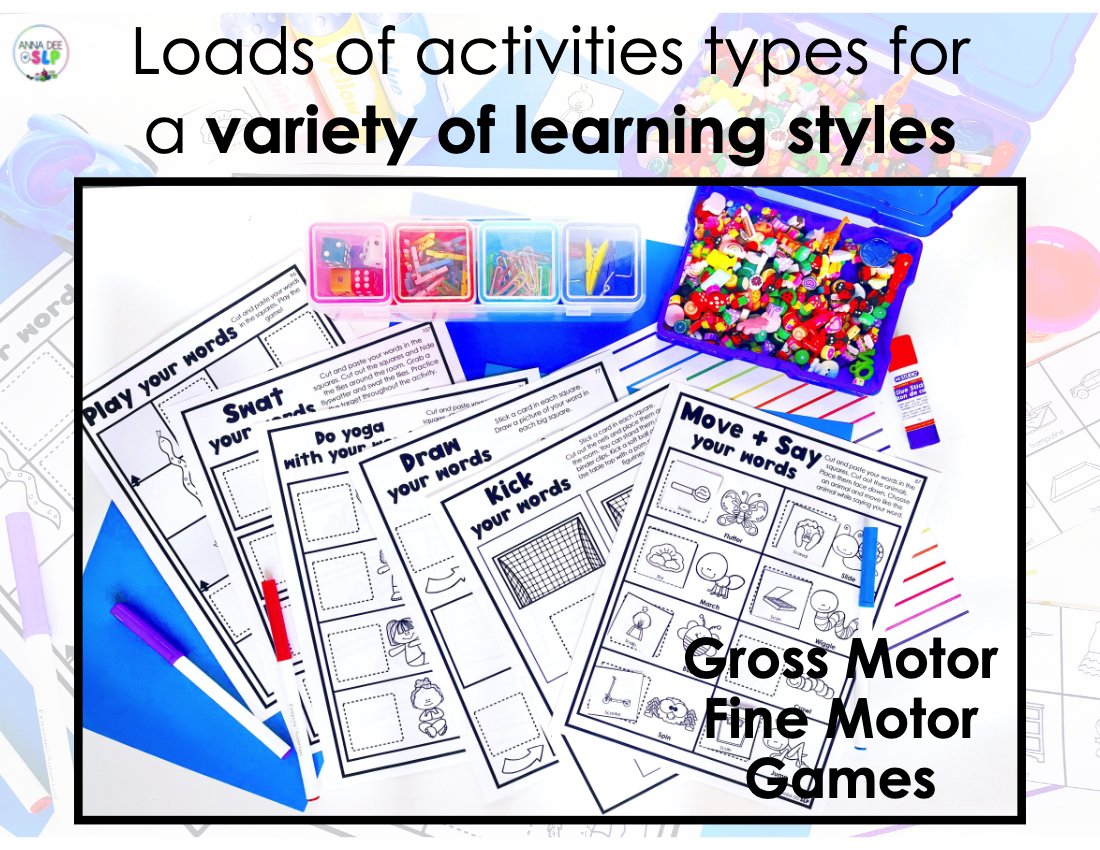 Fine Motor and Gross Motor Worksheets for speech therapy preview page 3