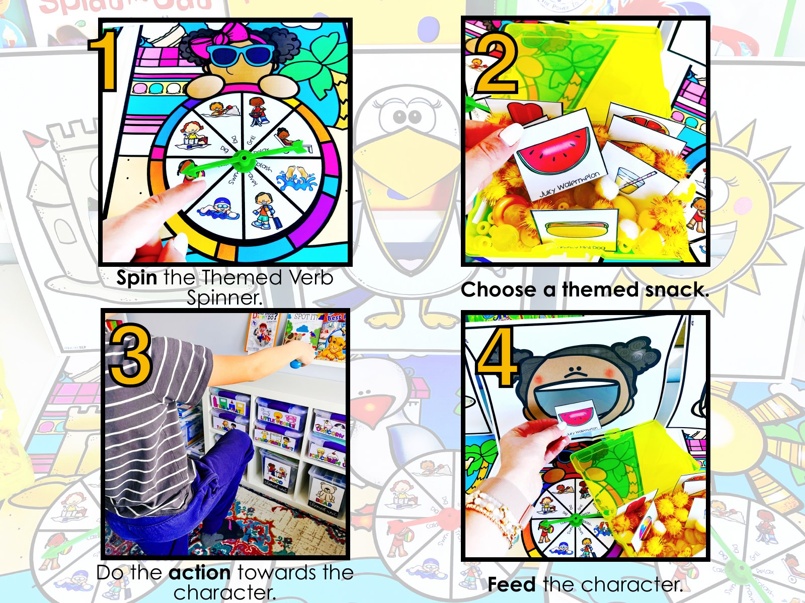 Summer Feed and Move Game for speech therapy preview page 2