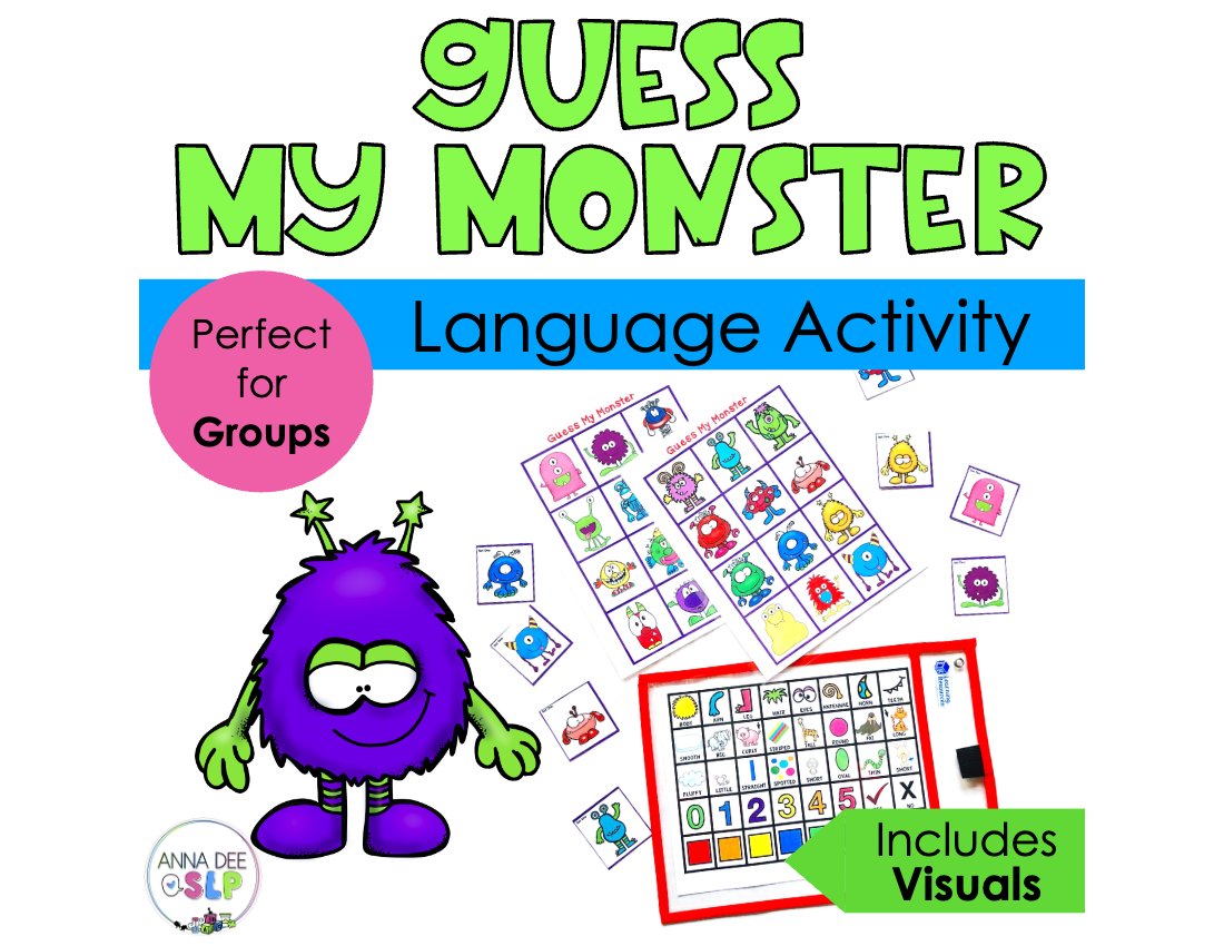 Monster Describing Game for speech therapy preview page 1