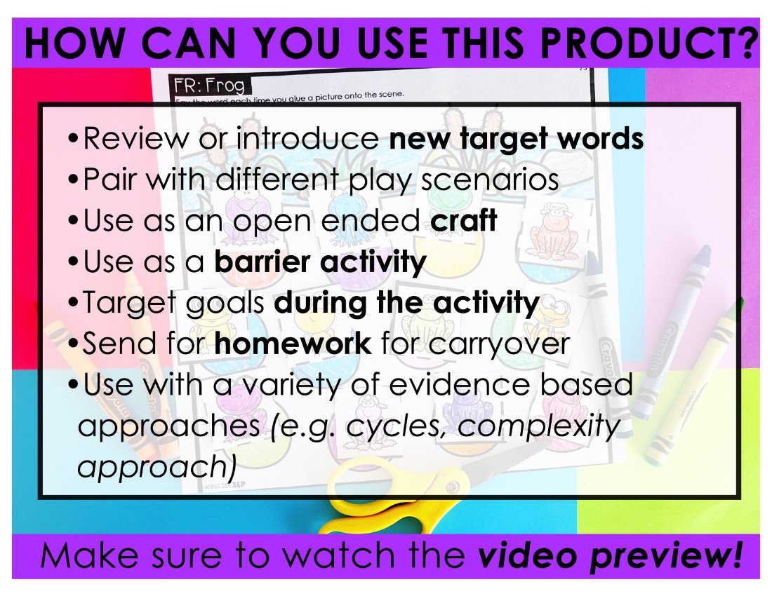 Blends Craft Sheets for speech therapy preview page 8