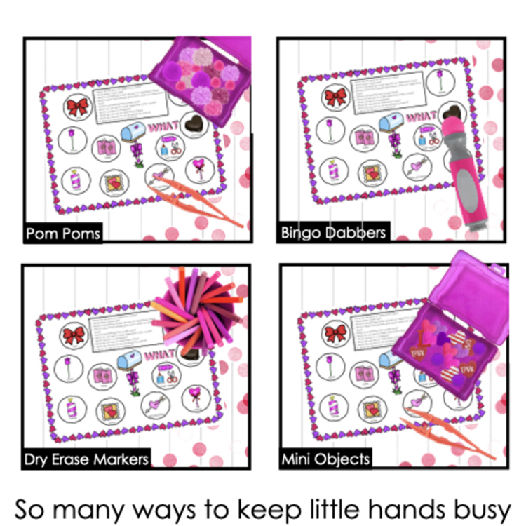 Valentine's Day WH Questions and PlayDough Mats for speech therapy – image 4