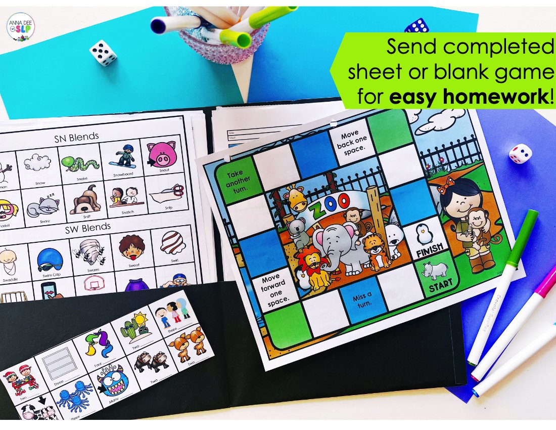 Year Round Board Games for speech therapy preview page 6