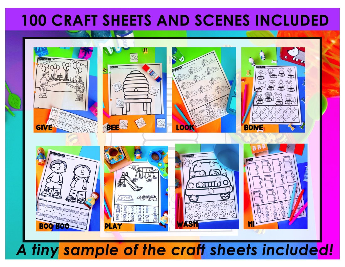 Apraxia of Speech Craft Sheets for speech therapy preview page 6