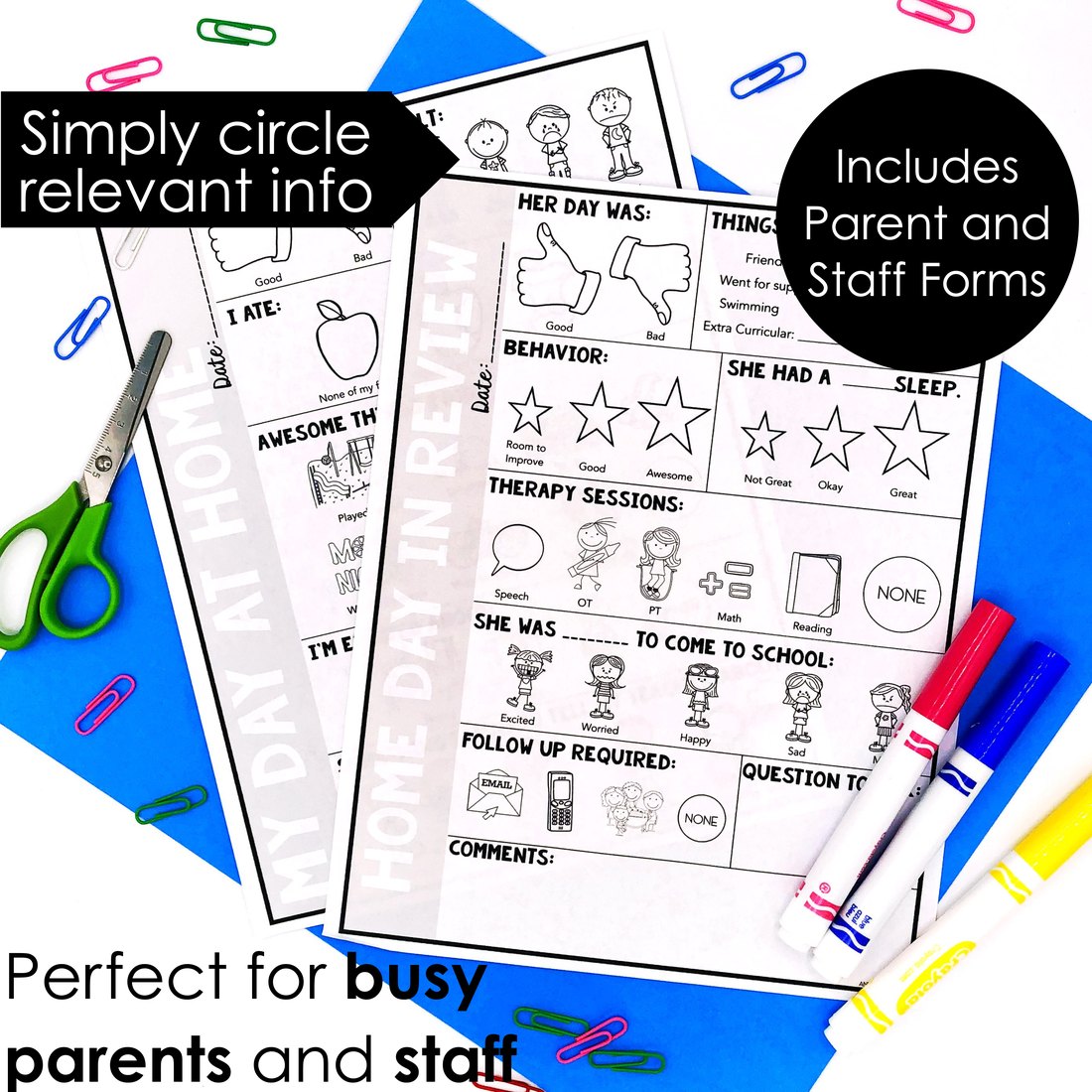 Back to School Communication Log and Social Story for speech therapy – image 4