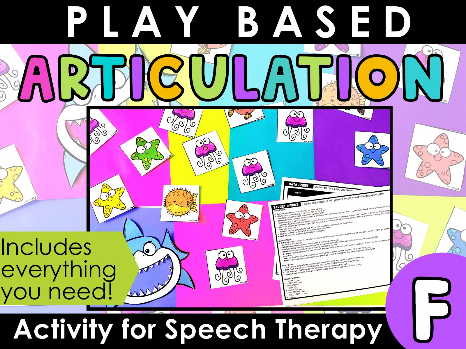 F Articulation Game for speech therapy preview page 1