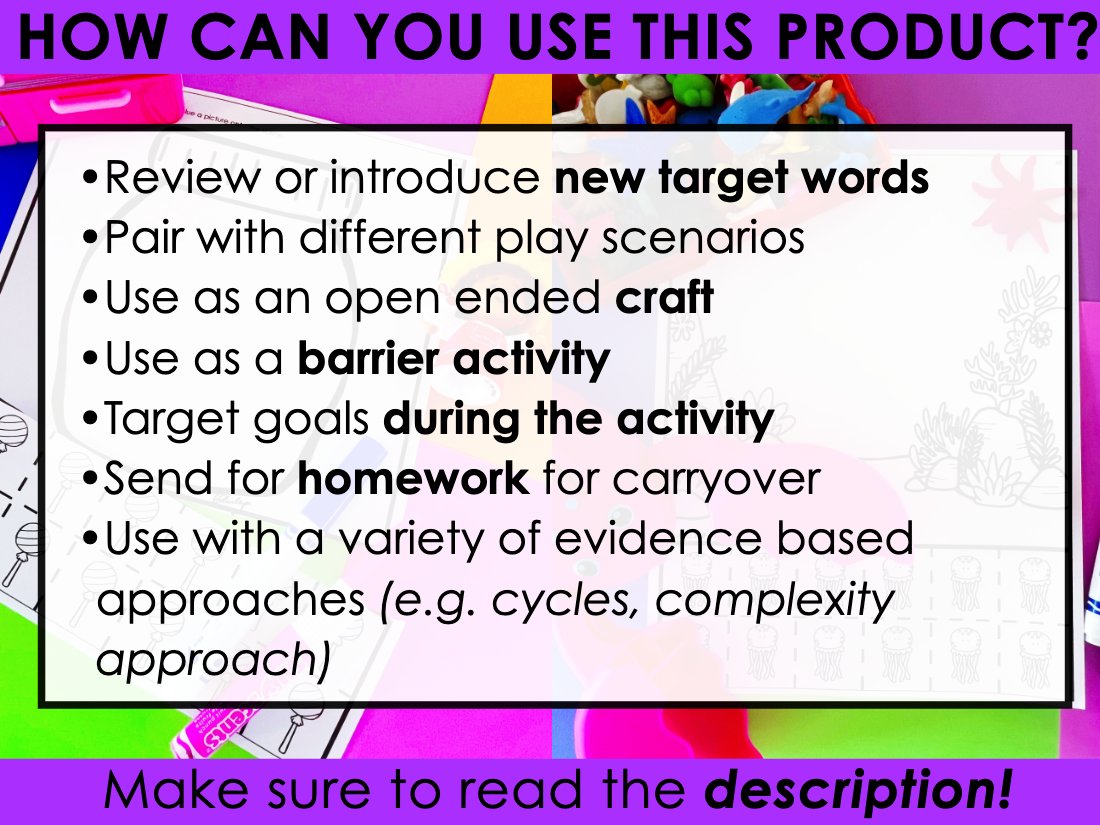 Late Sounds Craft Sheets for speech therapy preview page 8