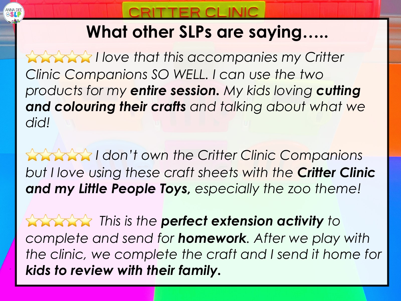 Critter Clinic Craft Sheets for speech therapy preview page 7