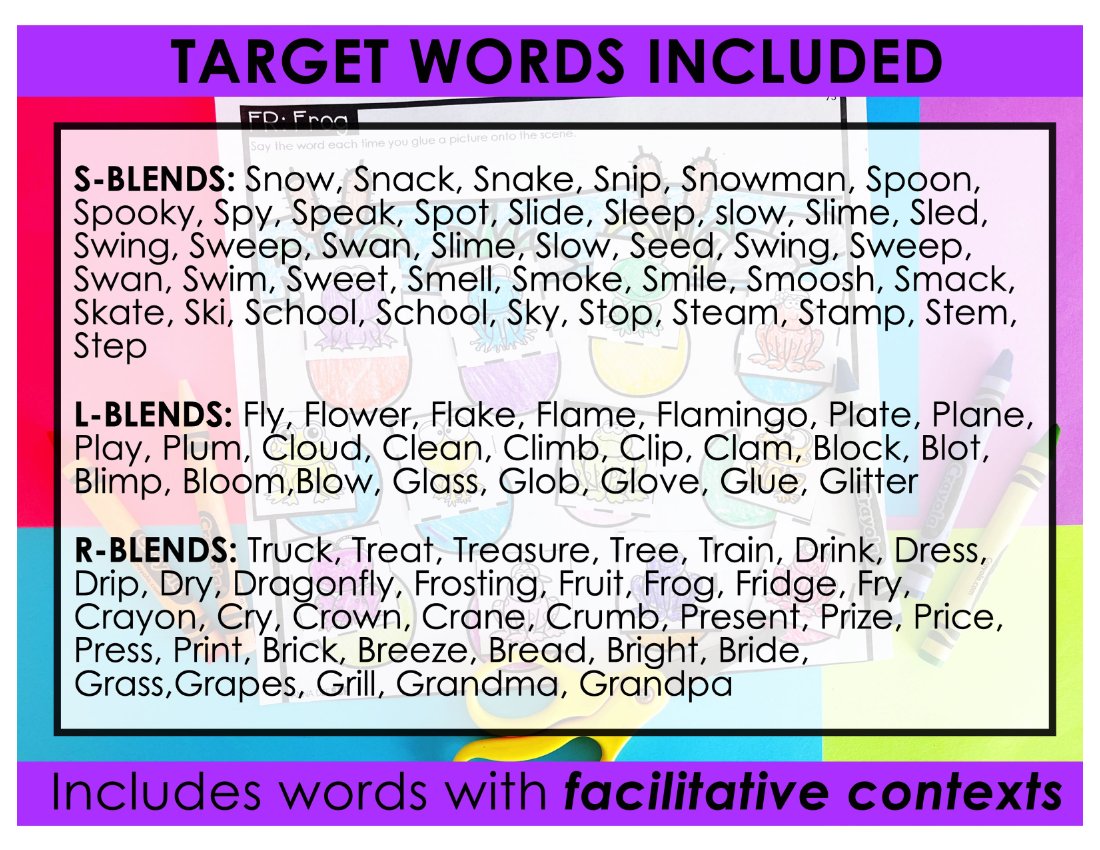 Blends Craft Sheets for speech therapy preview page 5