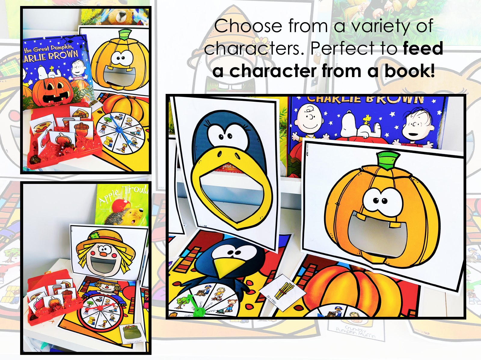 Fall Interactive Feeding Game for speech therapy preview page 3