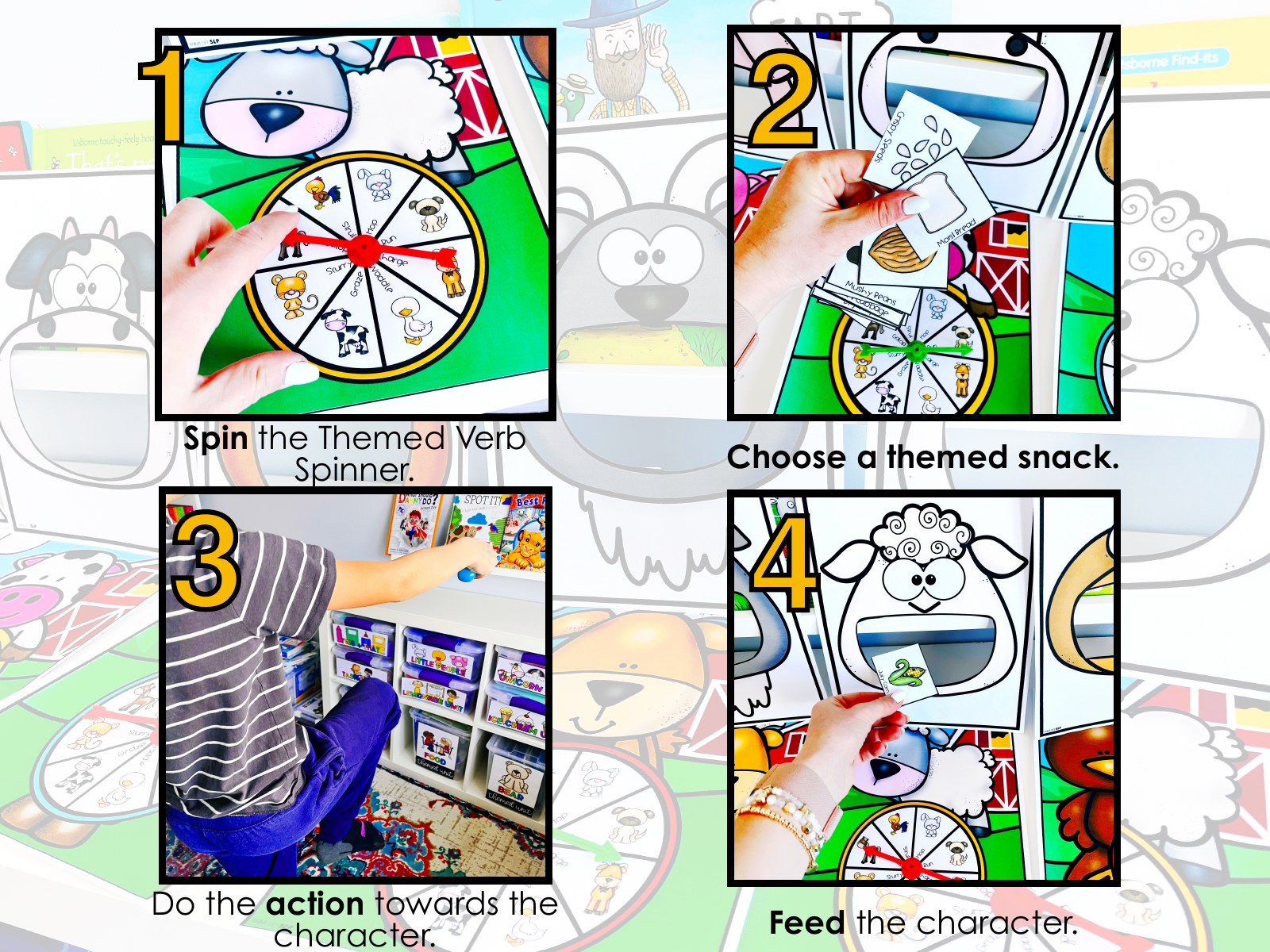 Farm Interactive Feeding Game for speech therapy preview page 2