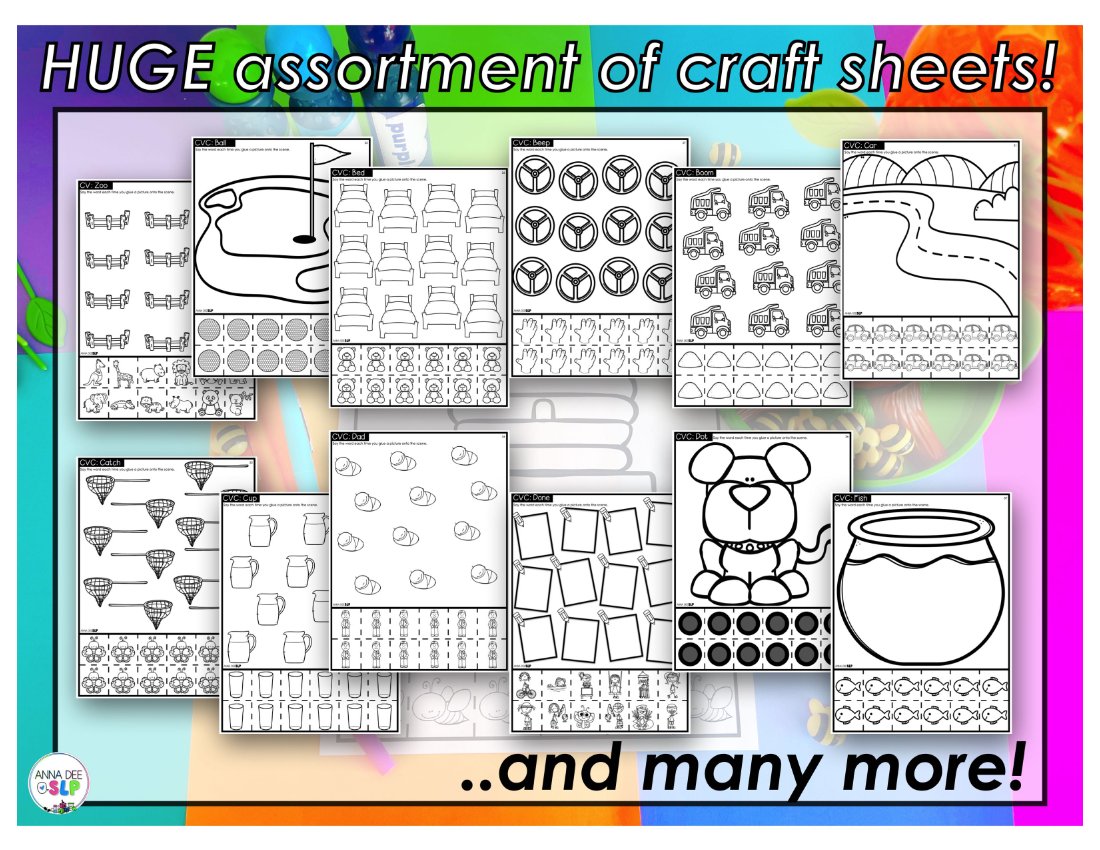 Apraxia of Speech Craft Sheets for speech therapy preview page 7
