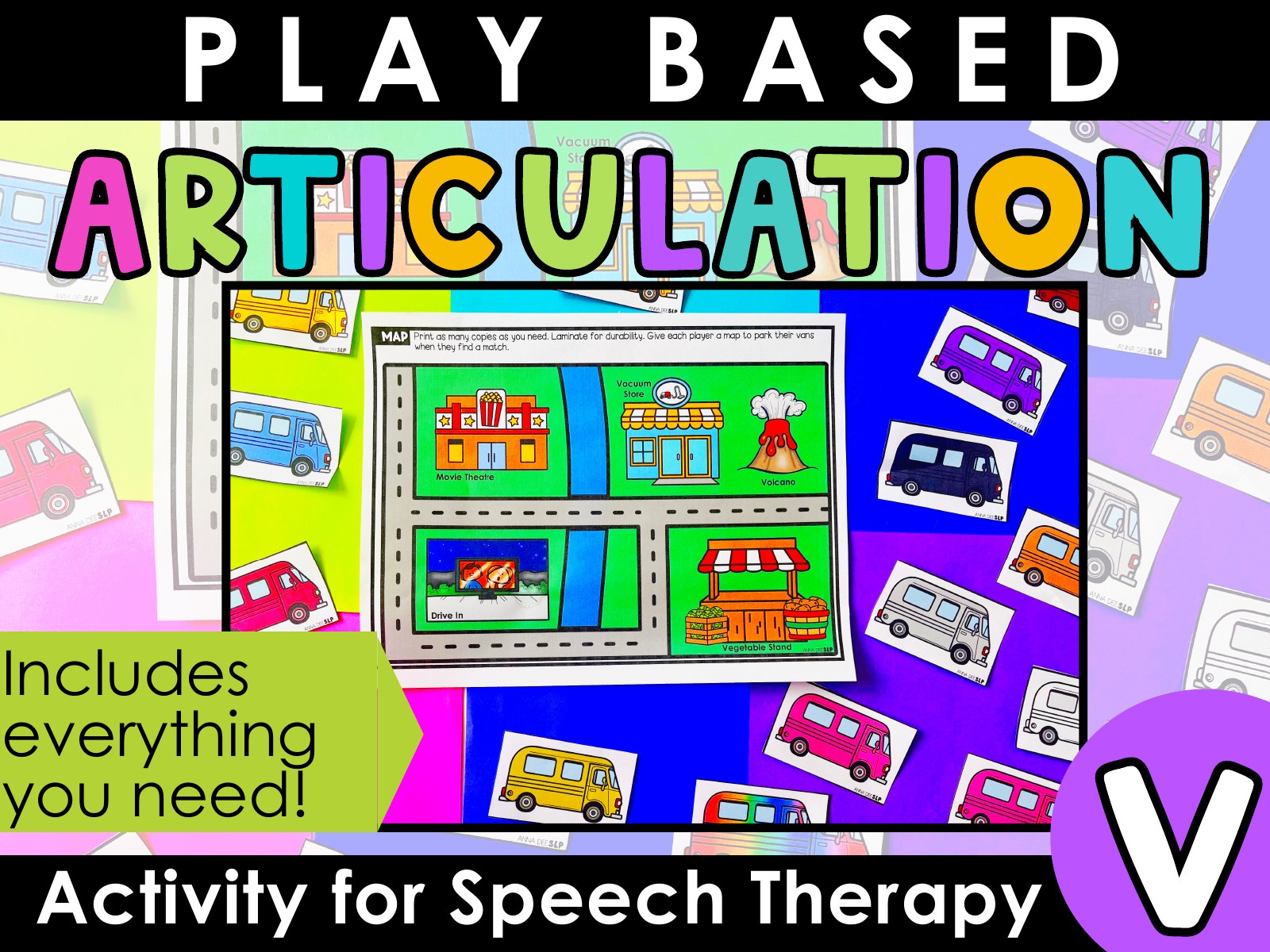 V Articulation Game for speech therapy preview page 1