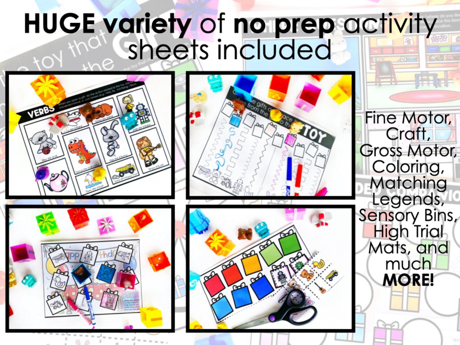 Counting Surprise Presents Toy Companion for speech therapy preview page 3