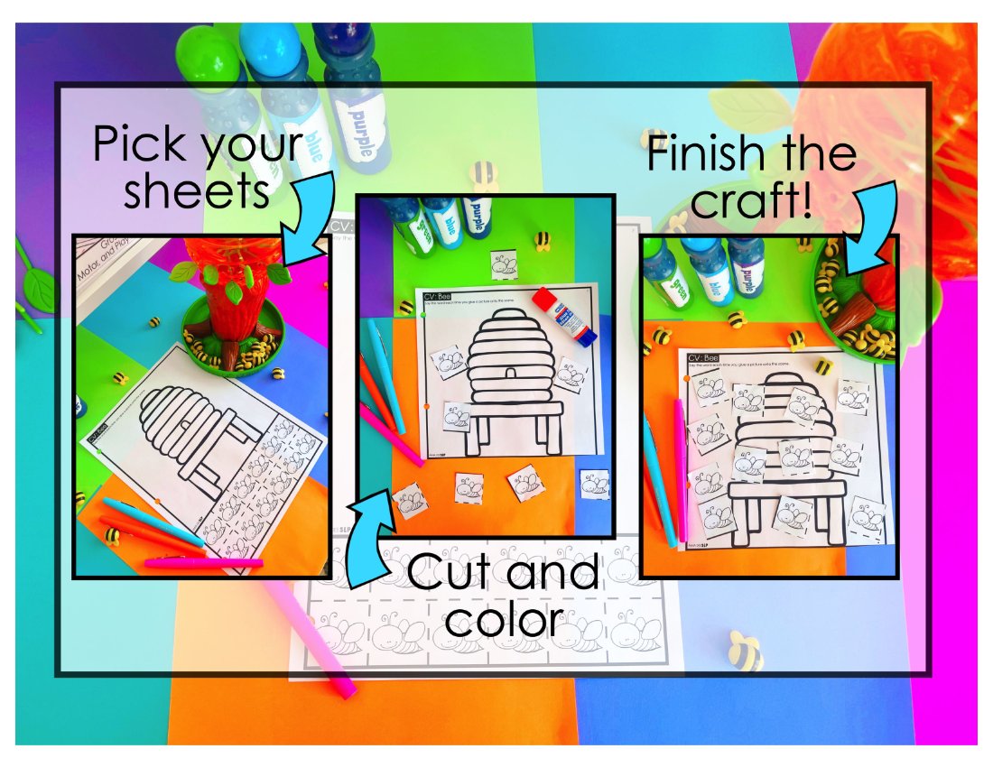Apraxia of Speech Craft Sheets for speech therapy preview page 2