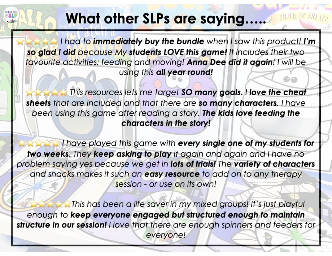 Halloween Interactive Feeding Game for speech therapy preview page 7