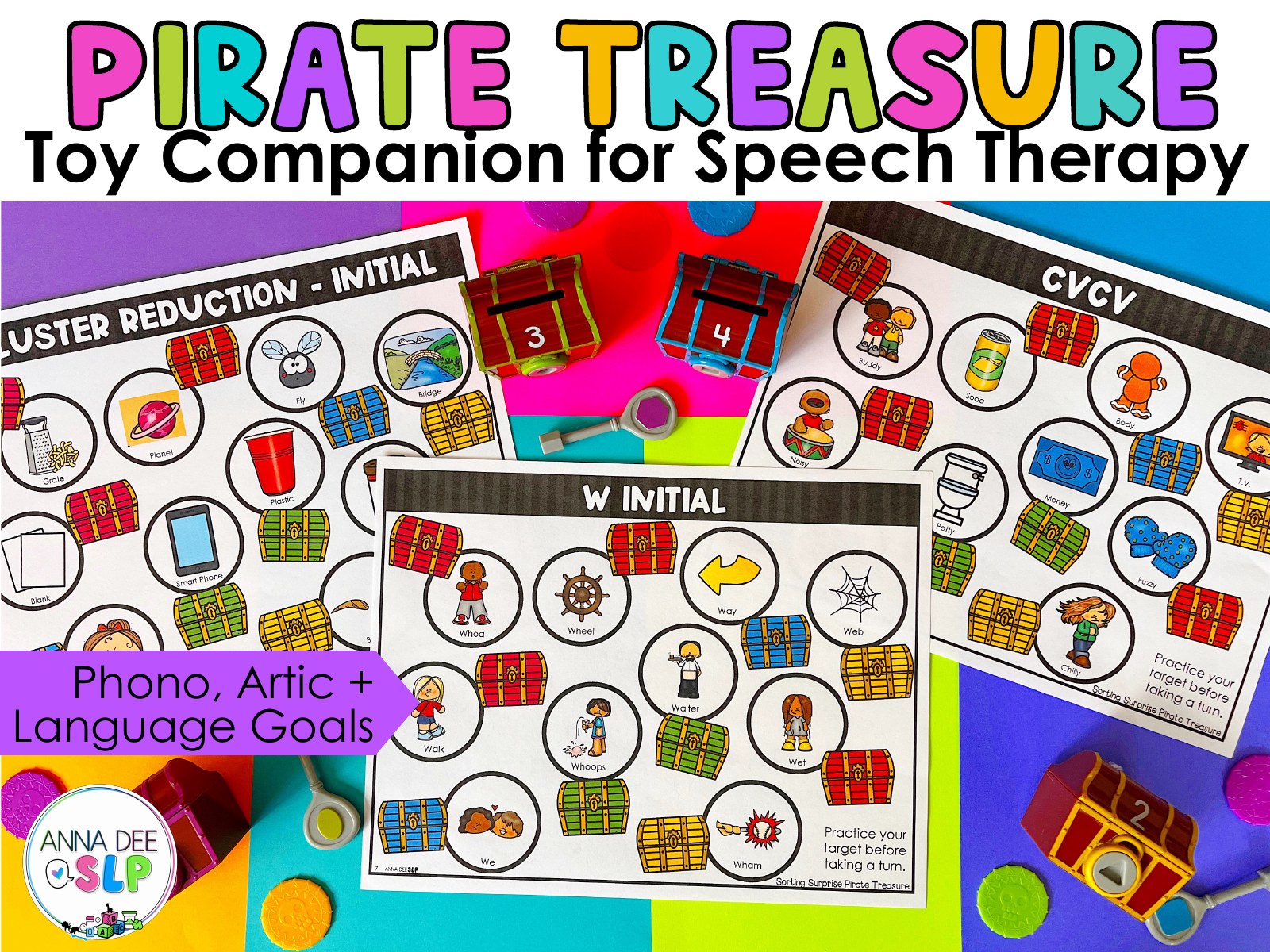 Sorting Surprise Pirate Treasure Toy Companion for speech therapy preview page 1