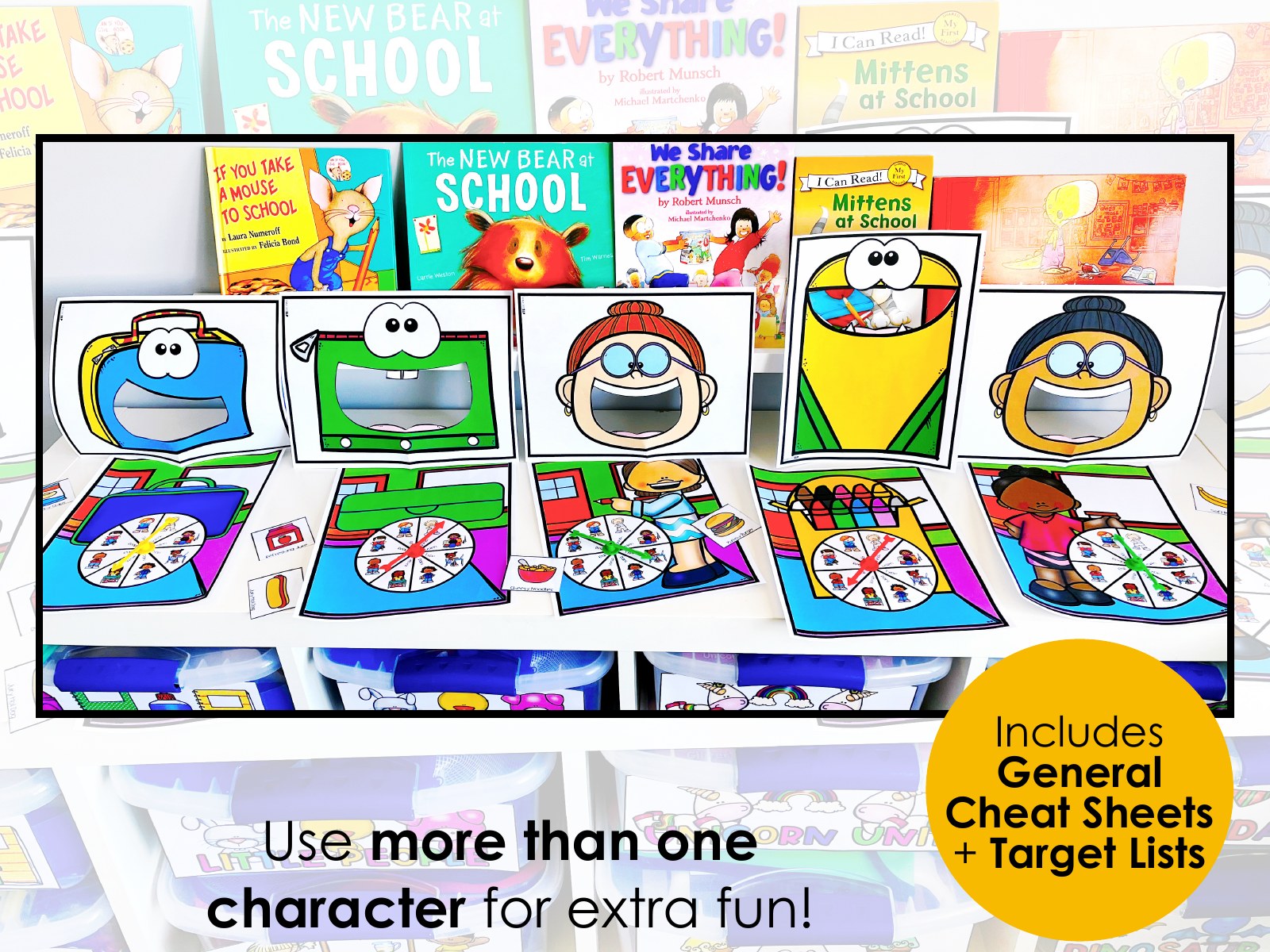 Back to School Interactive Feeding Game for speech therapy preview page 4
