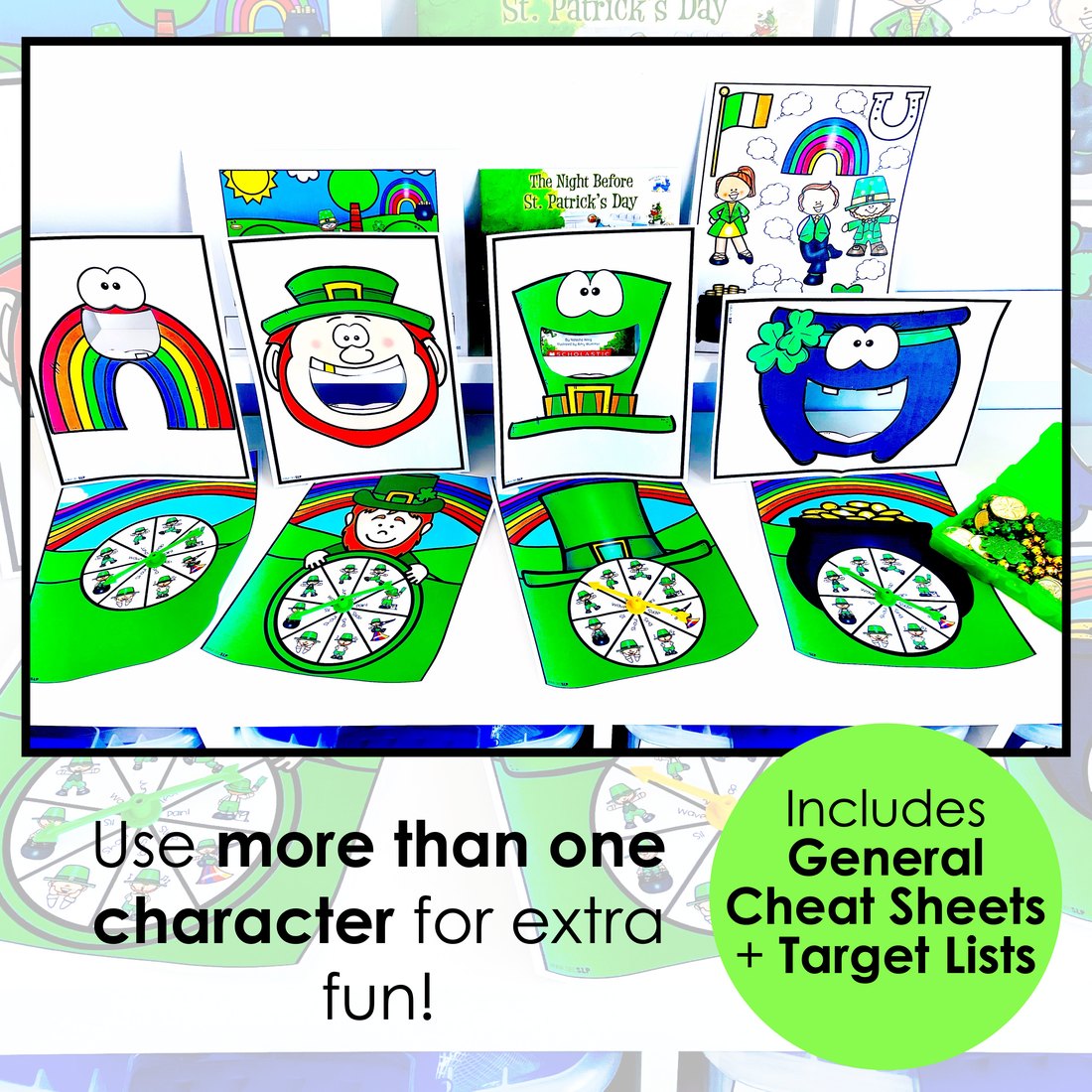 St. Patrick's Day Interactive Feeding Game for speech therapy – image 4