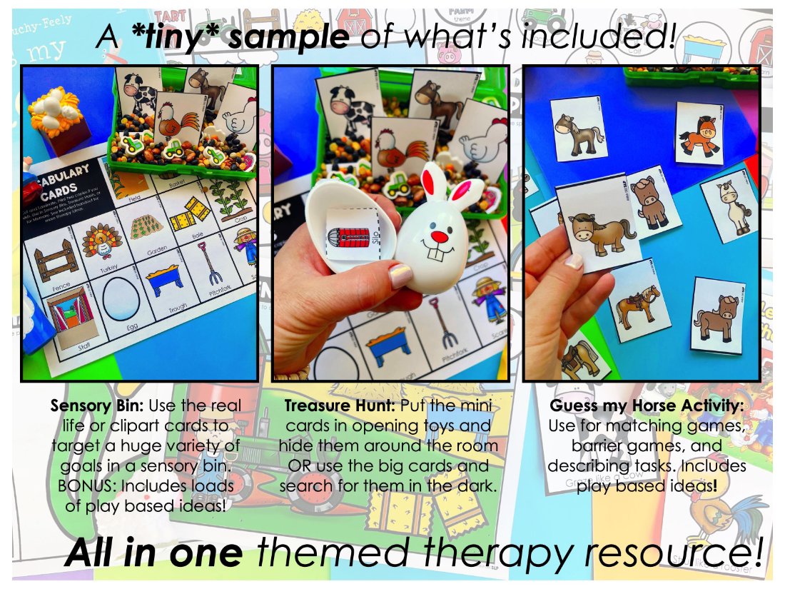Farm Activities and Worksheets for speech therapy preview page 6