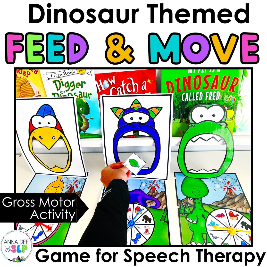 Dinosaur Interactive Feeding Game for speech therapy