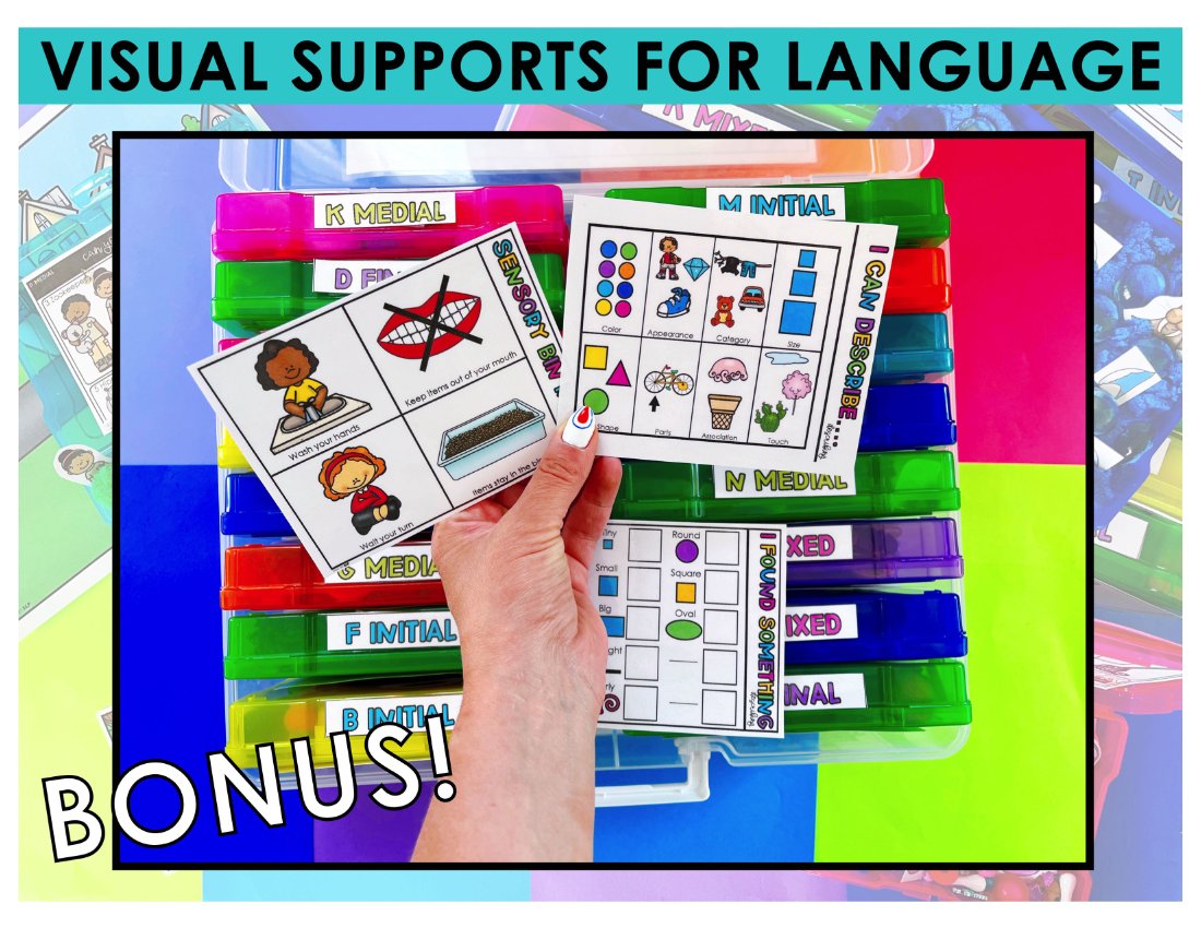 Early Sounds Articulation Sensory Bins for speech therapy preview page 10