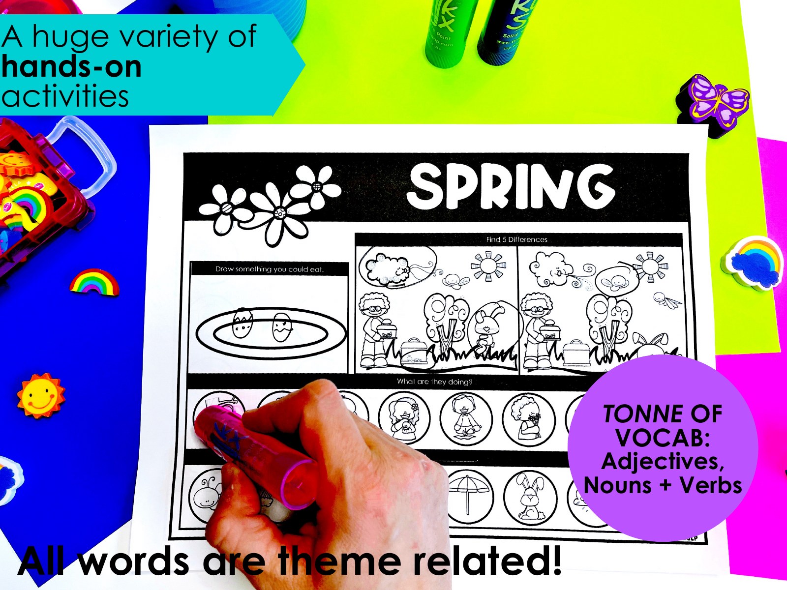 Seasonal Vocabulary Worksheets for speech therapy preview page 2