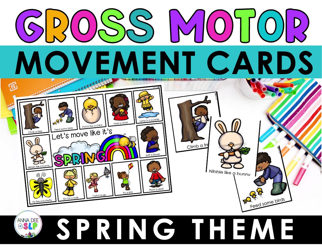 Spring movement cards for speech therapy preview page 1