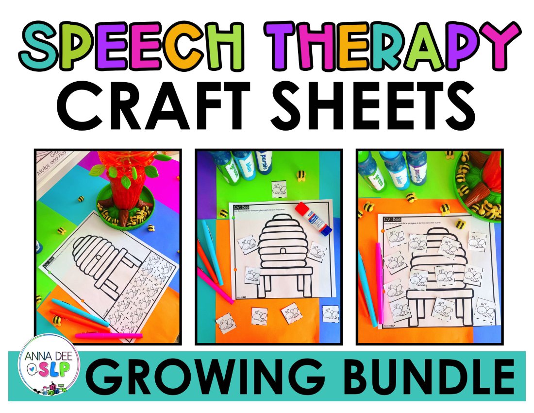 Craft Sheets Growing Bundle for speech therapy preview page 1